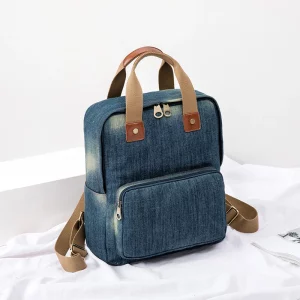 Denim female Backpack Big